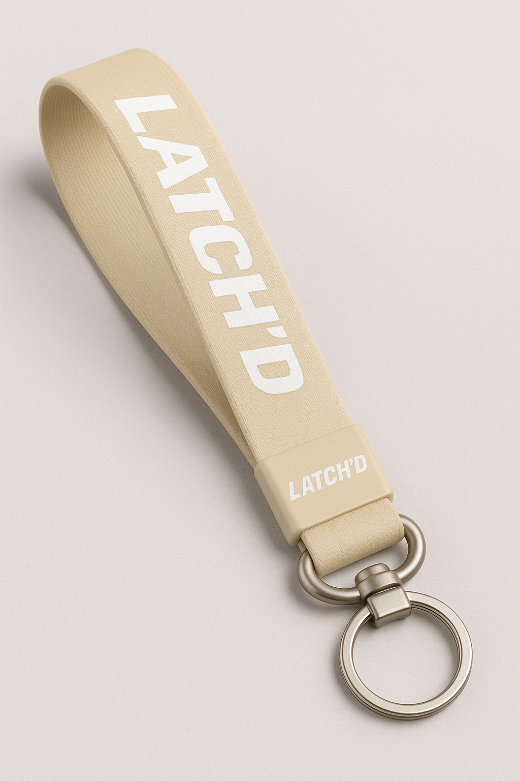Latch'd Sandline Strap- Beige Wrist Lanyard